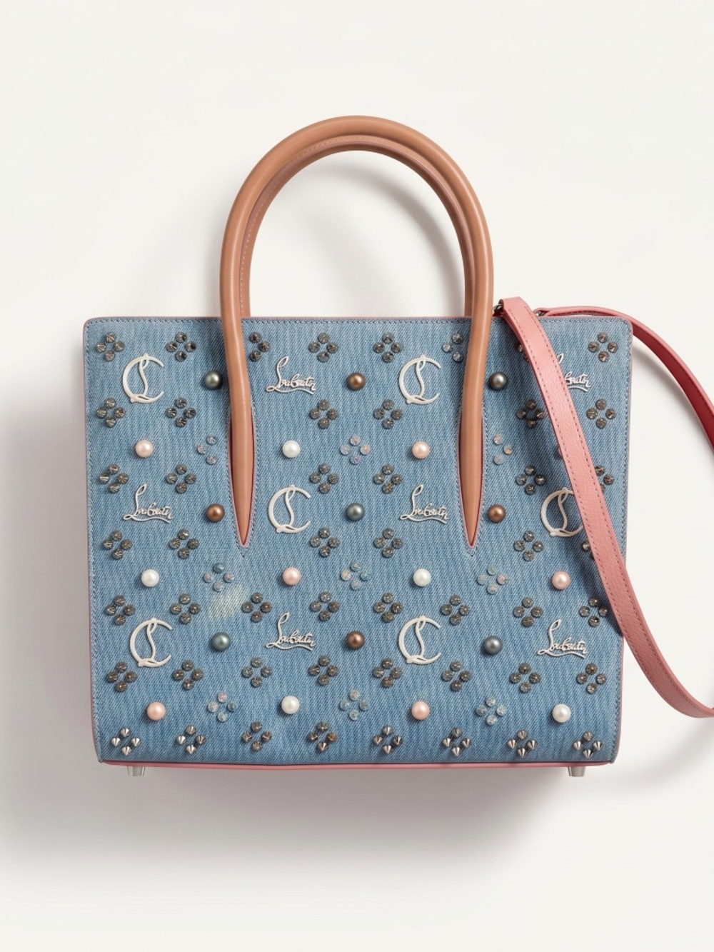Christian Louboutin Paloma Medium Loubinthesky Denim Tote |  🚚 24HR SHIP